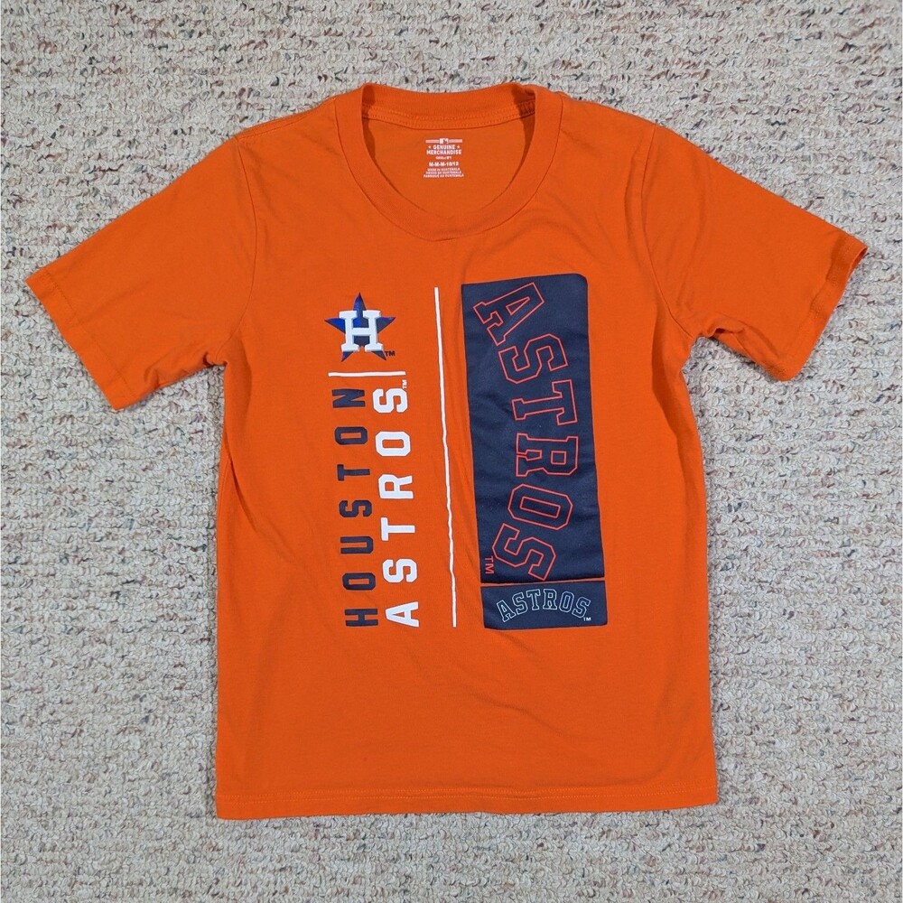 Houston Astros T-Shirt Mens Medium Orange MLB Genuine Merchandise Baseball Tee